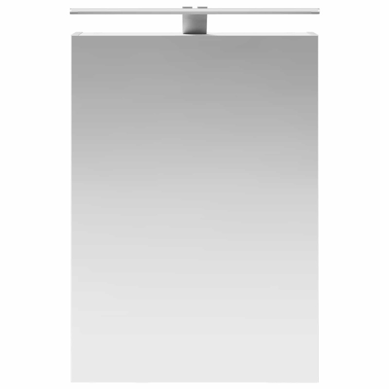 Szafka z lustrem do łazienki z półką Biały 50 x 14,5 x 70 cm