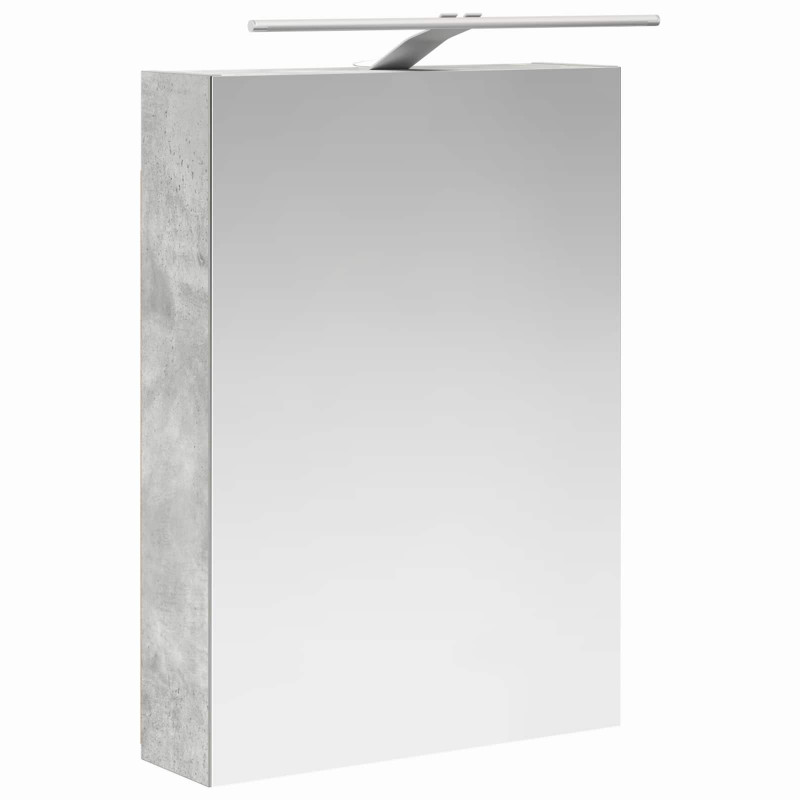 Szafka z lustrem do łazienki Betonowy szary 50 x 14,5 x 70 cm