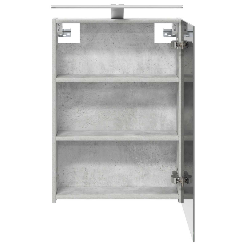 Szafka z lustrem do łazienki Betonowy szary 50 x 14,5 x 70 cm
