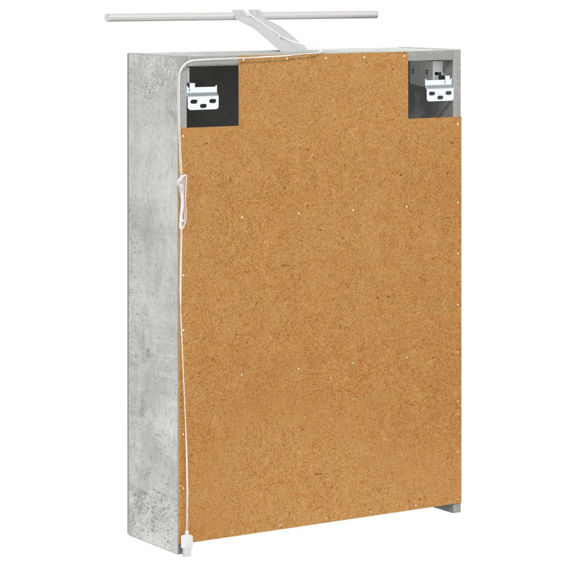 Szafka z lustrem do łazienki Betonowy szary 50 x 14,5 x 70 cm