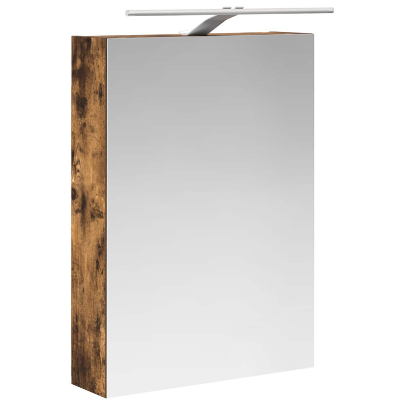 Szafka z lustrem do łazienki Dąb wędzony 50 x 14,5 x 70 cm