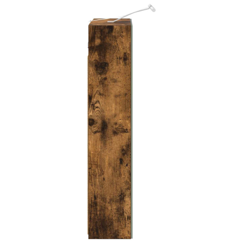 Szafka z lustrem do łazienki Dąb wędzony 50 x 14,5 x 70 cm
