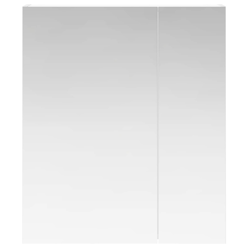 Szafka z lustrem do łazienki z półką Biały 60 x 14,5 x 70 cm