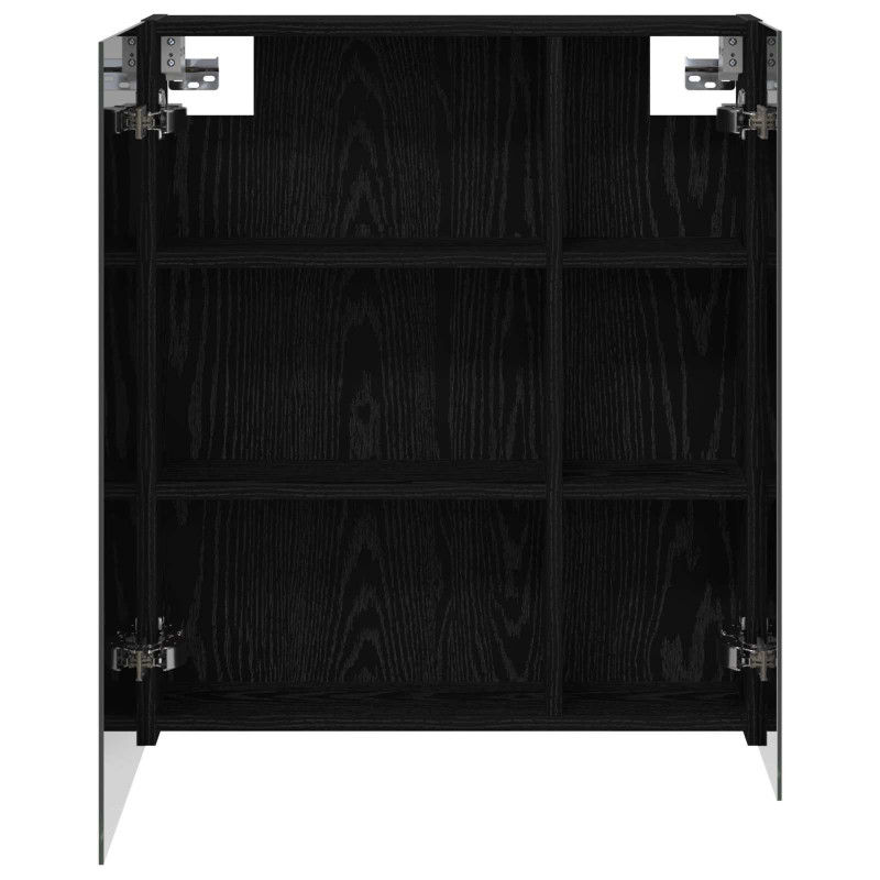 Szafka z lustrem do łazienki Czarny Dąb 60 x 14,5 x 70 cm
