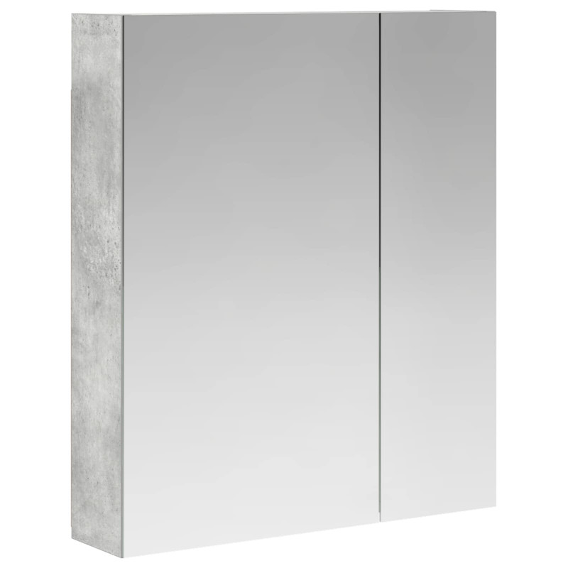Szafka z lustrem do łazienki Betonowy szary 60 x 14,5 x 70 cm