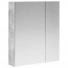 Szafka z lustrem do łazienki Betonowy szary 60 x 14,5 x 70 cm