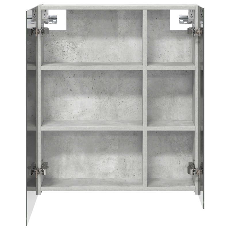 Szafka z lustrem do łazienki Betonowy szary 60 x 14,5 x 70 cm