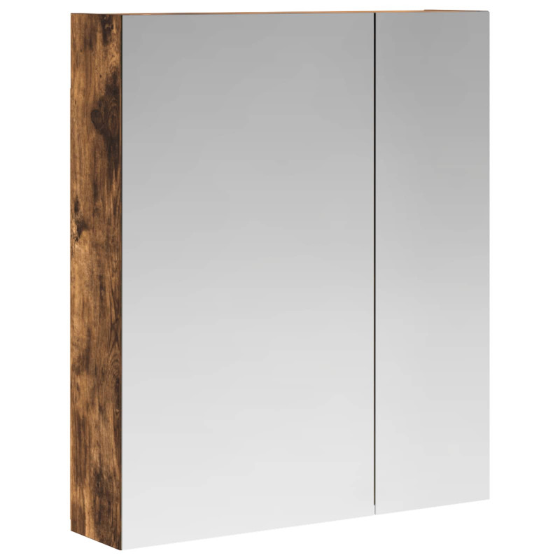 Szafka z lustrem do łazienki Dąb wędzony 60 x 14,5 x 70 cm