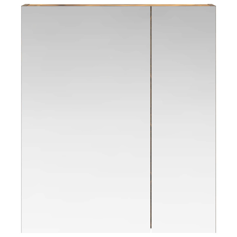 Szafka z lustrem do łazienki Dąb wędzony 60 x 14,5 x 70 cm