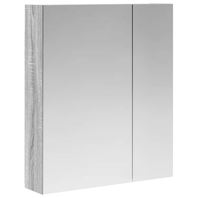 Szafka z lustrem do łazienki Szary Sonoma 60 x 14,5 x 70 cm