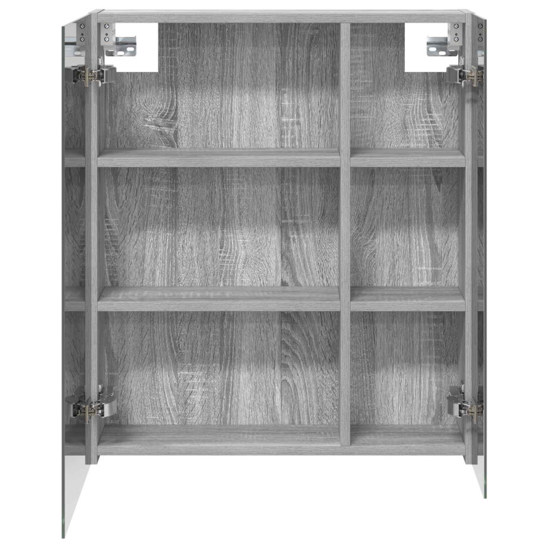 Szafka z lustrem do łazienki Szary Sonoma 60 x 14,5 x 70 cm