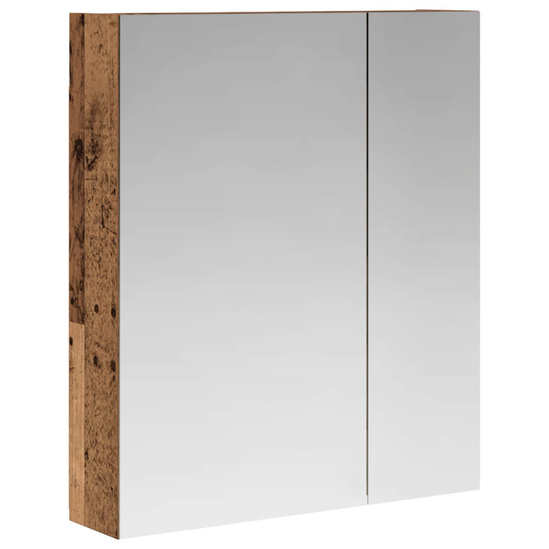 Szafka z lustrem do łazienki Stare drewno 60 x 14,5 x 70 cm