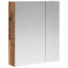 Szafka z lustrem do łazienki Stare drewno 60 x 14,5 x 70 cm