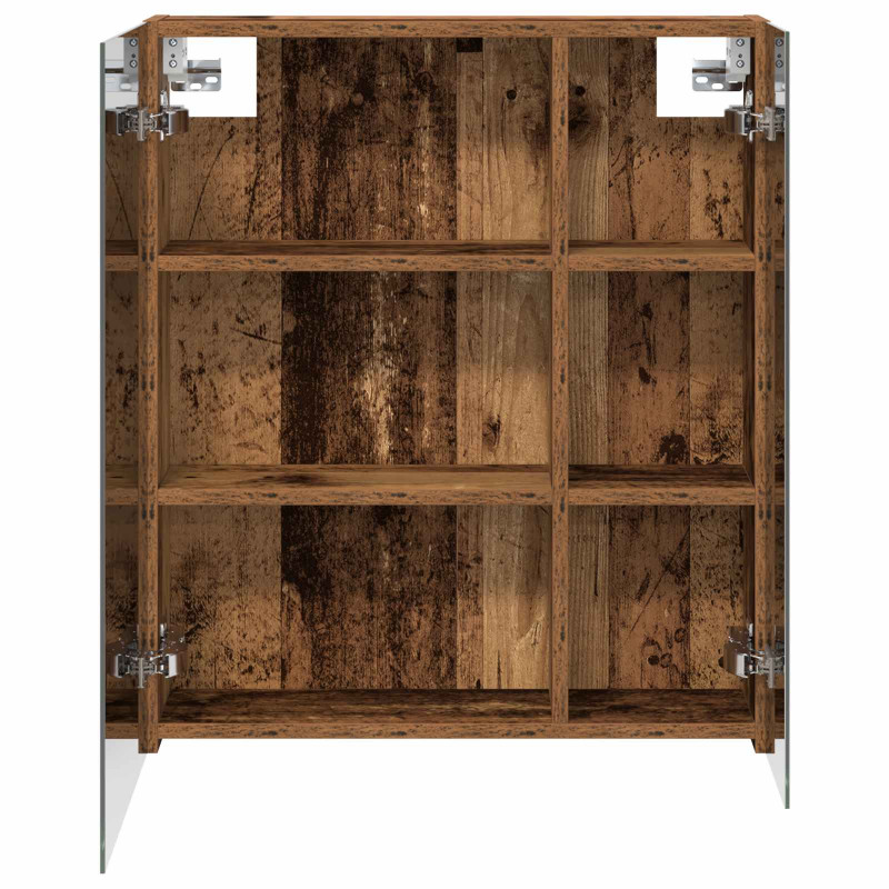 Szafka z lustrem do łazienki Stare drewno 60 x 14,5 x 70 cm