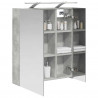 Szafka z lustrem do łazienki Betonowy szary 60 x 14,5 x 70 cm