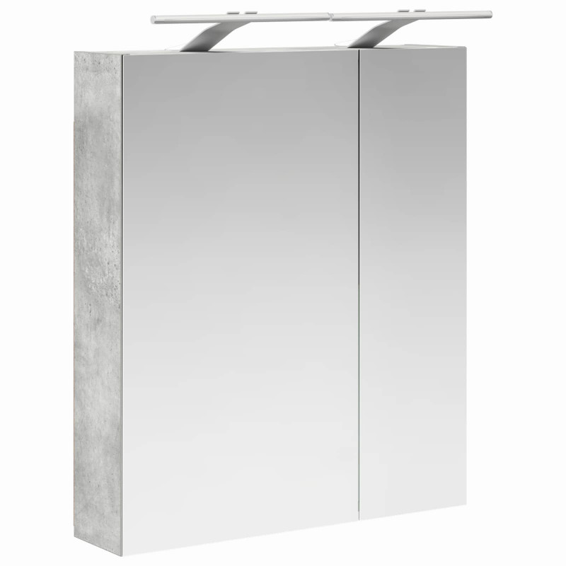 Szafka z lustrem do łazienki Betonowy szary 60 x 14,5 x 70 cm