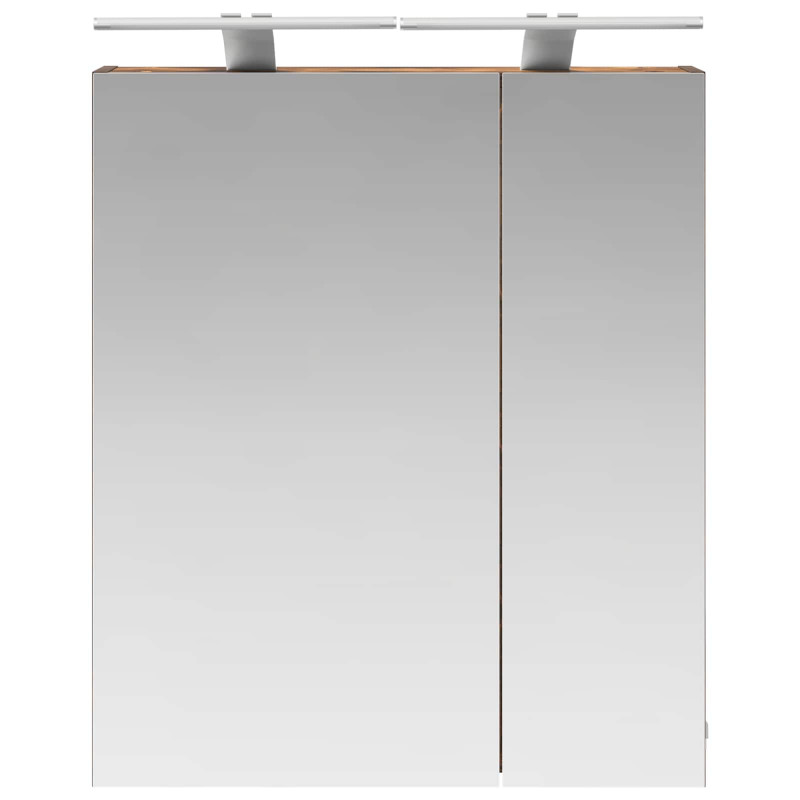 Szafka z lustrem do łazienki Dąb wędzony 60 x 14,5 x 70 cm