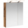 Szafka z lustrem do łazienki Stare drewno 60 x 14,5 x 70 cm