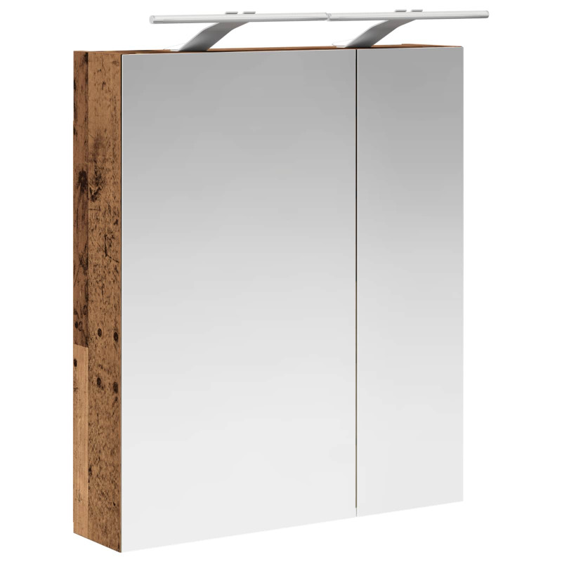 Szafka z lustrem do łazienki Stare drewno 60 x 14,5 x 70 cm