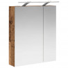 Szafka z lustrem do łazienki Stare drewno 60 x 14,5 x 70 cm