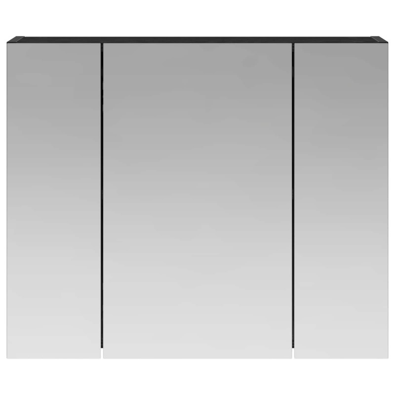 Szafka z lustrem do łazienki Czarny Dąb 60 x 14,5 x 50 cm