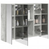 Szafka z lustrem do łazienki Betonowy szary 60 x 14,5 x 50 cm