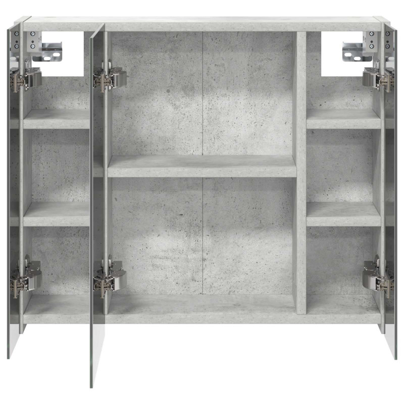 Szafka z lustrem do łazienki Betonowy szary 60 x 14,5 x 50 cm