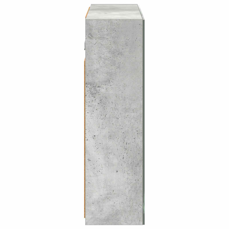 Szafka z lustrem do łazienki Betonowy szary 60 x 14,5 x 50 cm