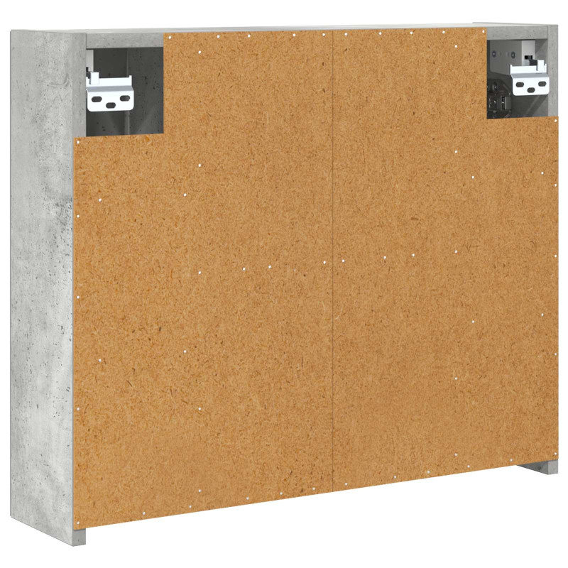 Szafka z lustrem do łazienki Betonowy szary 60 x 14,5 x 50 cm