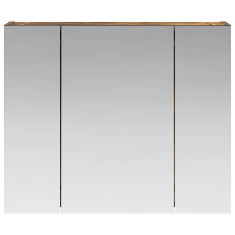 Szafka z lustrem do łazienki Dąb wędzony 60 x 14,5 x 50 cm