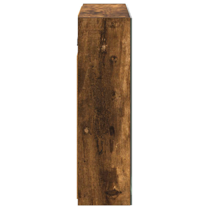 Szafka z lustrem do łazienki Dąb wędzony 60 x 14,5 x 50 cm