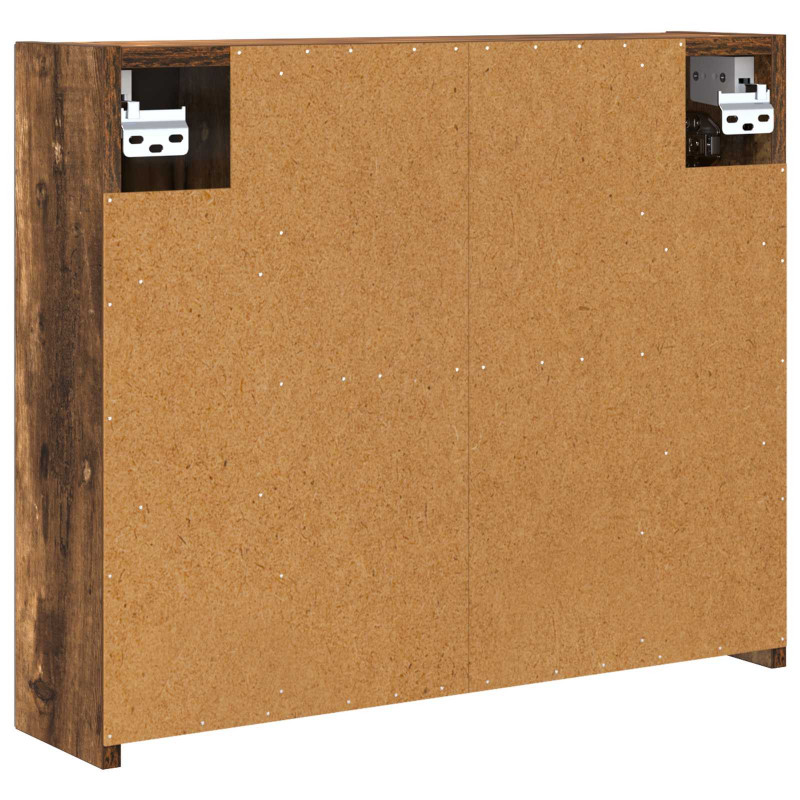 Szafka z lustrem do łazienki Dąb wędzony 60 x 14,5 x 50 cm