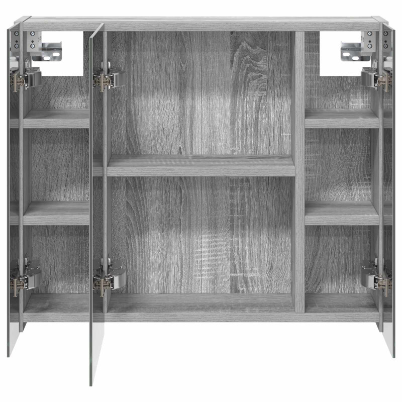 Szafka z lustrem do łazienki Szary Sonoma 60 x 14,5 x 50 cm