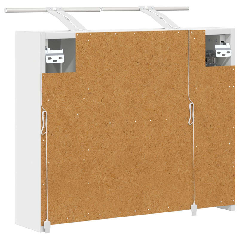 Szafka z lustrem do łazienki Biały 60 x 14,5 x 50 cm