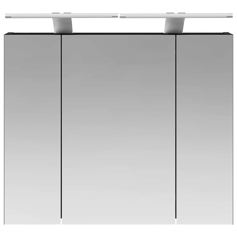 Szafka z lustrem do łazienki Czarny Dąb 60 x 14,5 x 50 cm