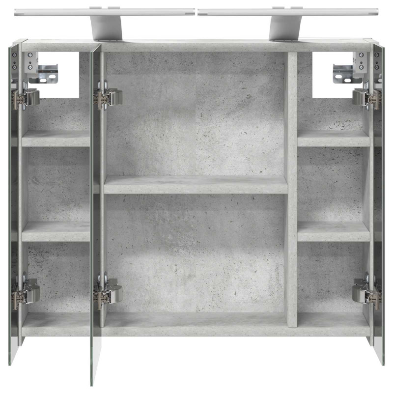 Szafka z lustrem do łazienki Betonowy szary 60 x 14,5 x 50 cm