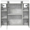 Szafka z lustrem do łazienki Betonowy szary 60 x 14,5 x 50 cm