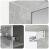 Szafka z lustrem do łazienki Betonowy szary 60 x 14,5 x 50 cm