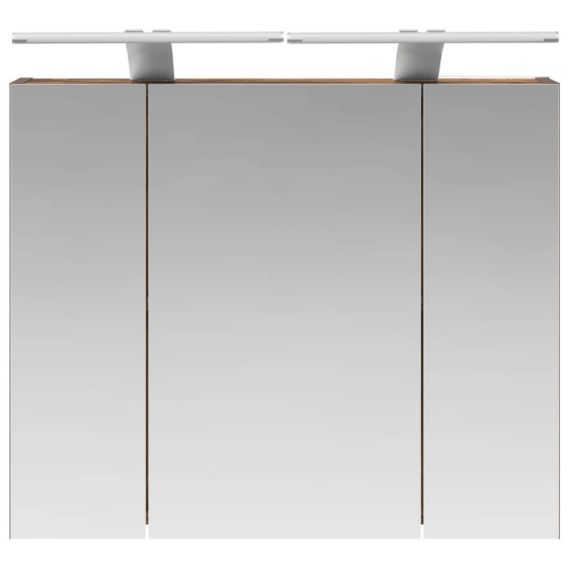 Szafka z lustrem do łazienki Dąb wędzony 60 x 14,5 x 50 cm
