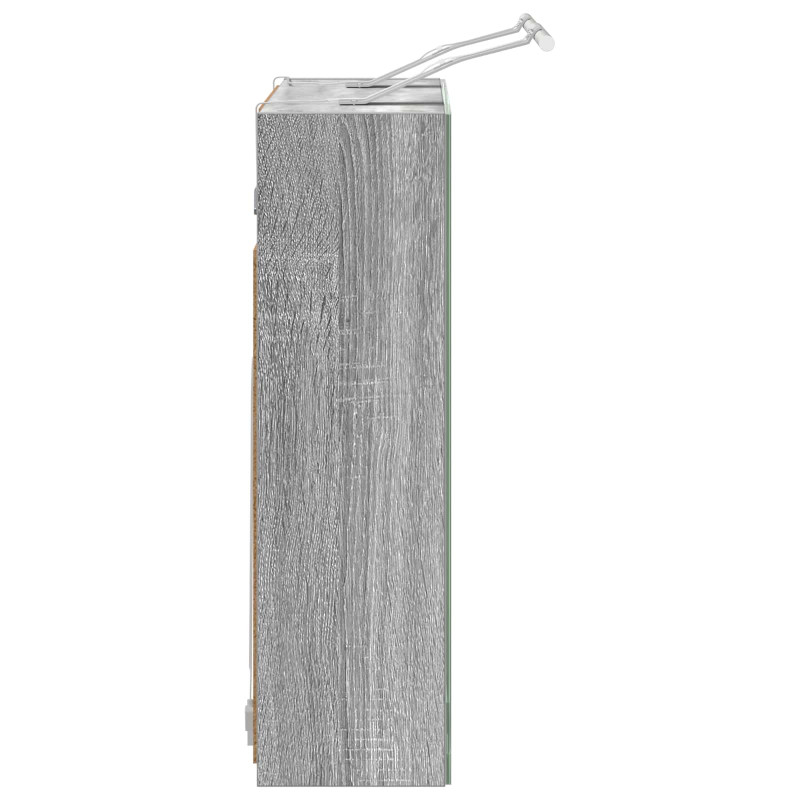 Szafka z lustrem do łazienki Szary Sonoma 60 x 14,5 x 50 cm