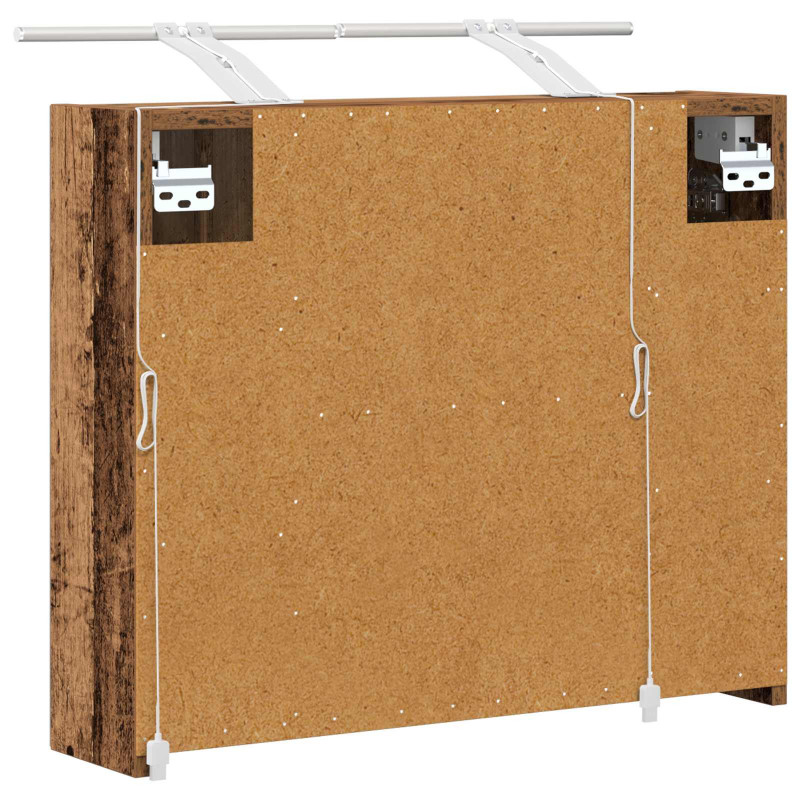 Szafka z lustrem do łazienki Stare drewno 60 x 14,5 x 50 cm