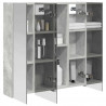 Szafka z lustrem do łazienki Betonowy szary 70 x 14,5 x 70 cm