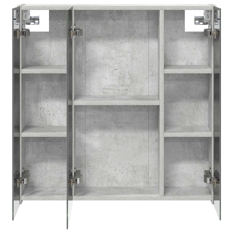 Szafka z lustrem do łazienki Betonowy szary 70 x 14,5 x 70 cm