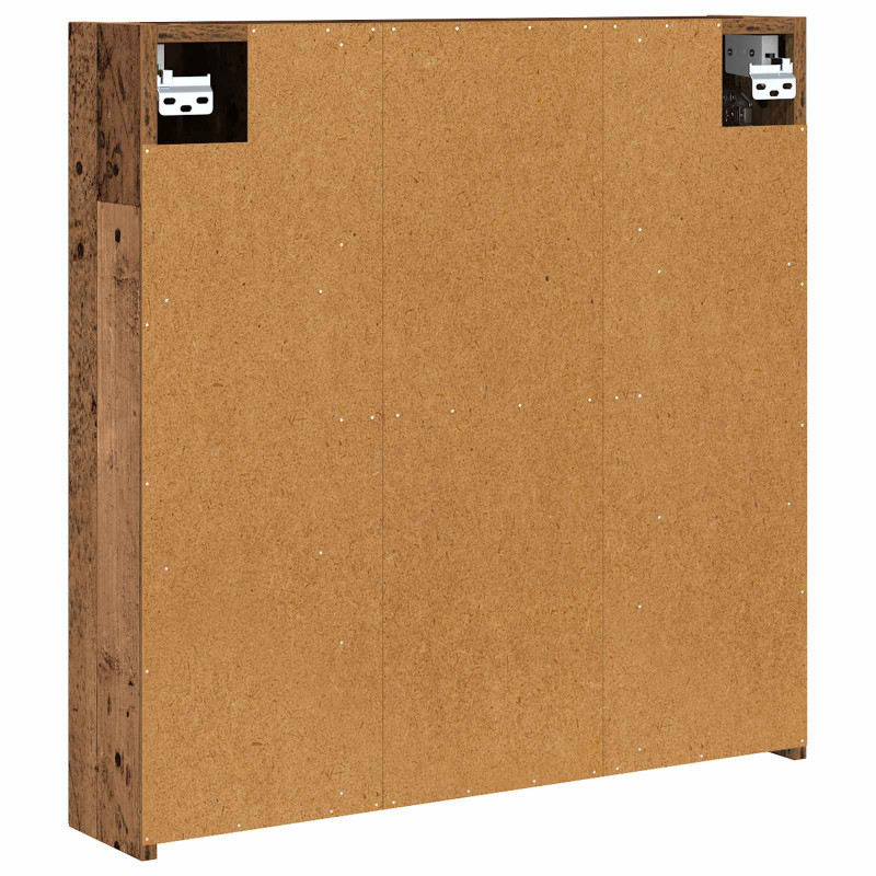 Szafka z lustrem do łazienki Stare drewno 70 x 14,5 x 70 cm