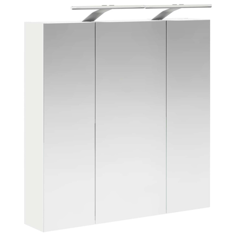 Szafka z lustrem do łazienki Biały 70 x 14,5 x 70 cm