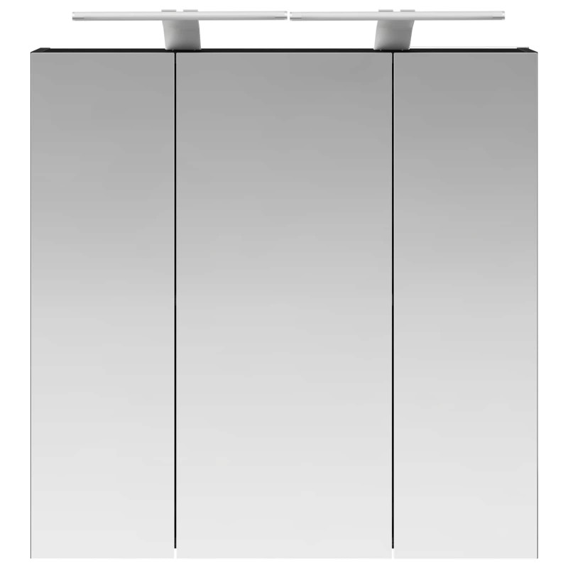 Szafka z lustrem do łazienki Czarny Dąb 70 x 14,5 x 70 cm