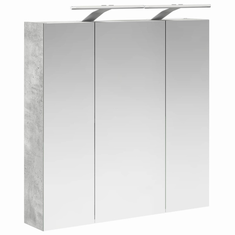 Szafka z lustrem do łazienki Betonowy szary 70 x 14,5 x 70 cm