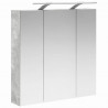 Szafka z lustrem do łazienki Betonowy szary 70 x 14,5 x 70 cm