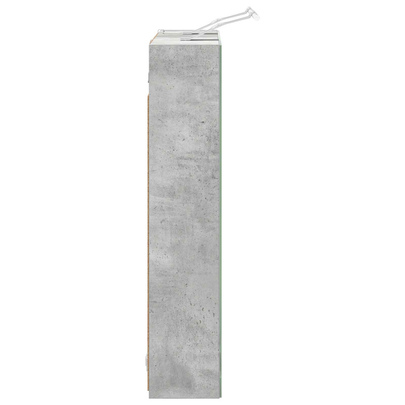 Szafka z lustrem do łazienki Betonowy szary 70 x 14,5 x 70 cm