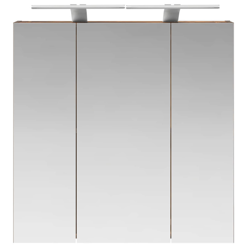 Szafka z lustrem do łazienki Dąb wędzony 70 x 14,5 x 70 cm